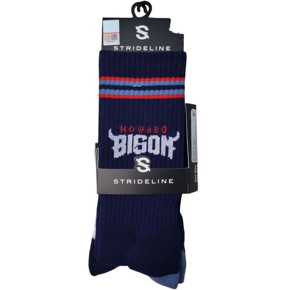 NCAA Adult 2-Pack Moisture Wicking Contour Fit Crew Socks - Howard Bison - Picture 1 of 2